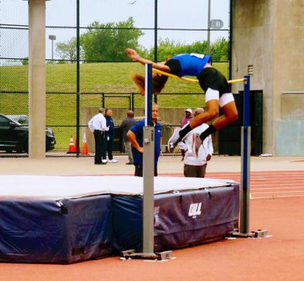 Cameron Greene topped the field at the Area Track Meet last week, clearing 6-2 in the high jump. Greene’s jump was 2” better than the next closest competitor. Courtesy photo