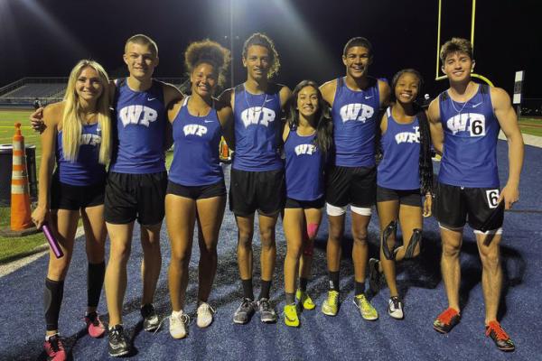 Wills Point’s men’s and women’s 4x400 meter relay teams finished first and second respectively at the district meet, advancing to race again at Area. Courtesy photos