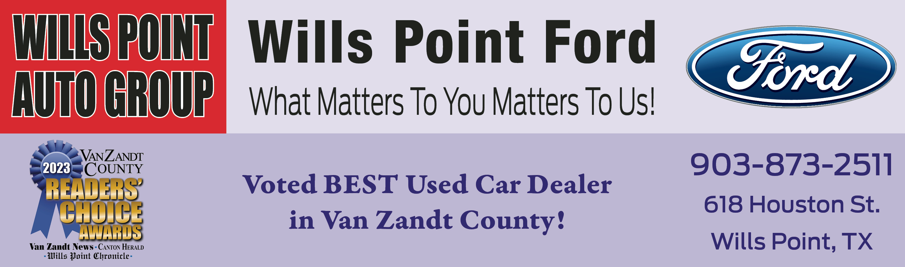 Wills Point Ford Banner Ad