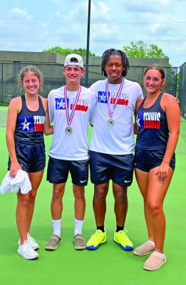Congratulations to these four athletes on their incredible accomplishment at playing tennis at the UIL State tournament in San Antonio! As parents, we’ve all held immense faith in you and your abilities to make this dream come true through the hard work and integrity you all have shown! We are all beyond proud of you! Way to make all of us, Wills Point Proud!! We love you, Your parents Molly Sewell Senior Carson LaJone Junior Charleston Sanders Senior Jyllian Phillips Senior